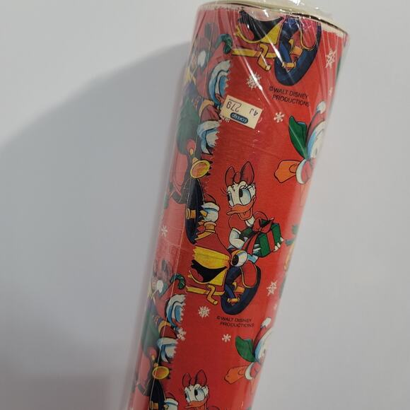 RARE Vintage Walt Disney Productions Giftwrap Christmas Wrapping Paper Roll - Picture 8 of 9